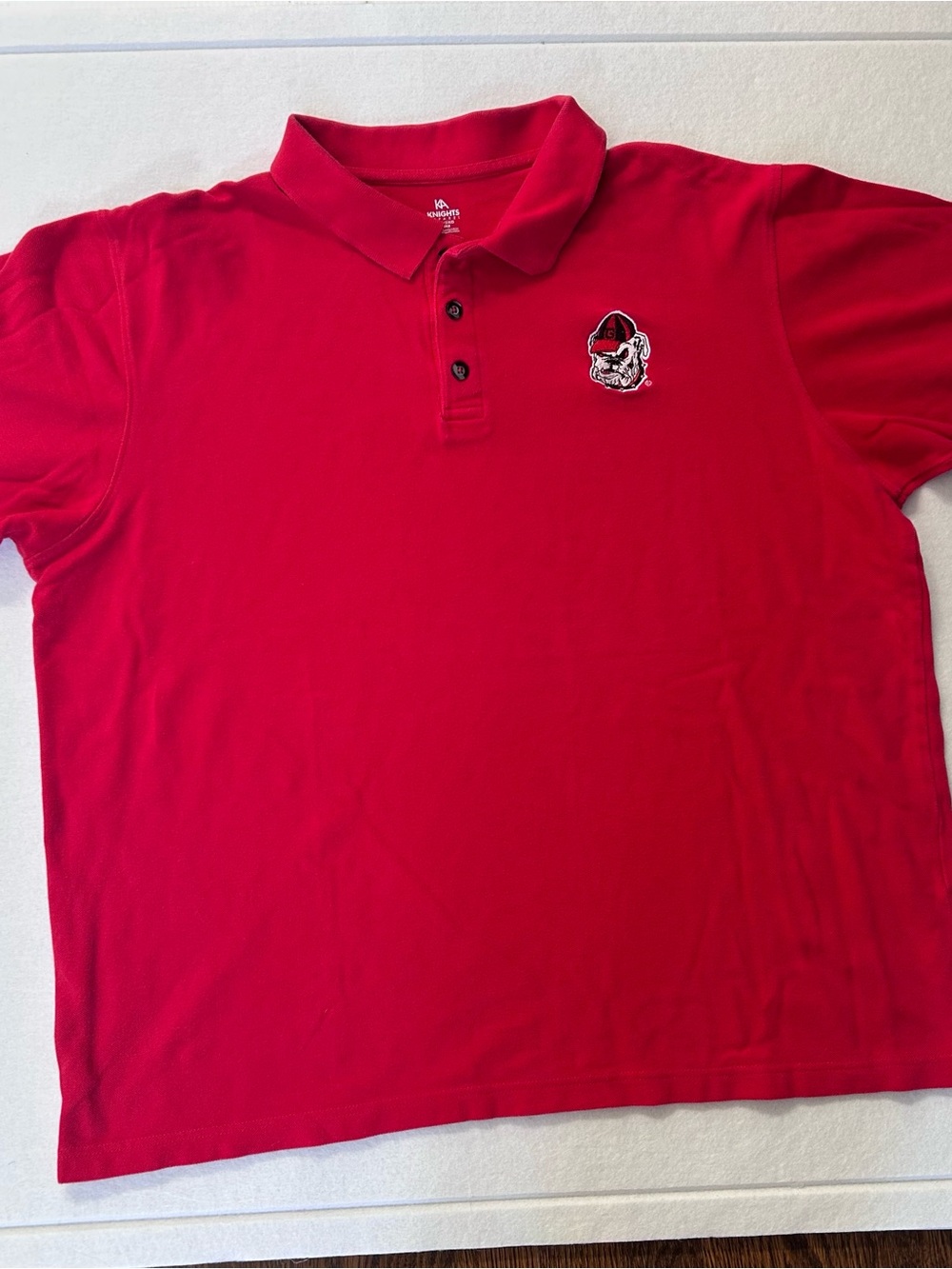 Georgia Bulldogs Red Polo with Embroidered Logo 2XL SEC